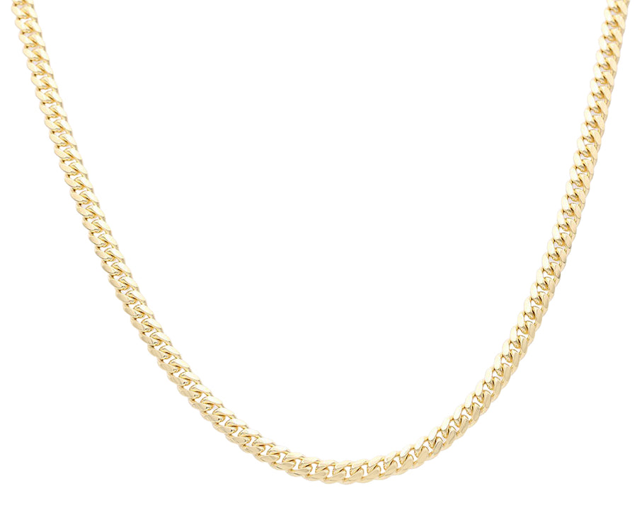 Sentence with replaced product: Men's Yellow Gold 14K Cuban Link Chain by Miral Jewelry.