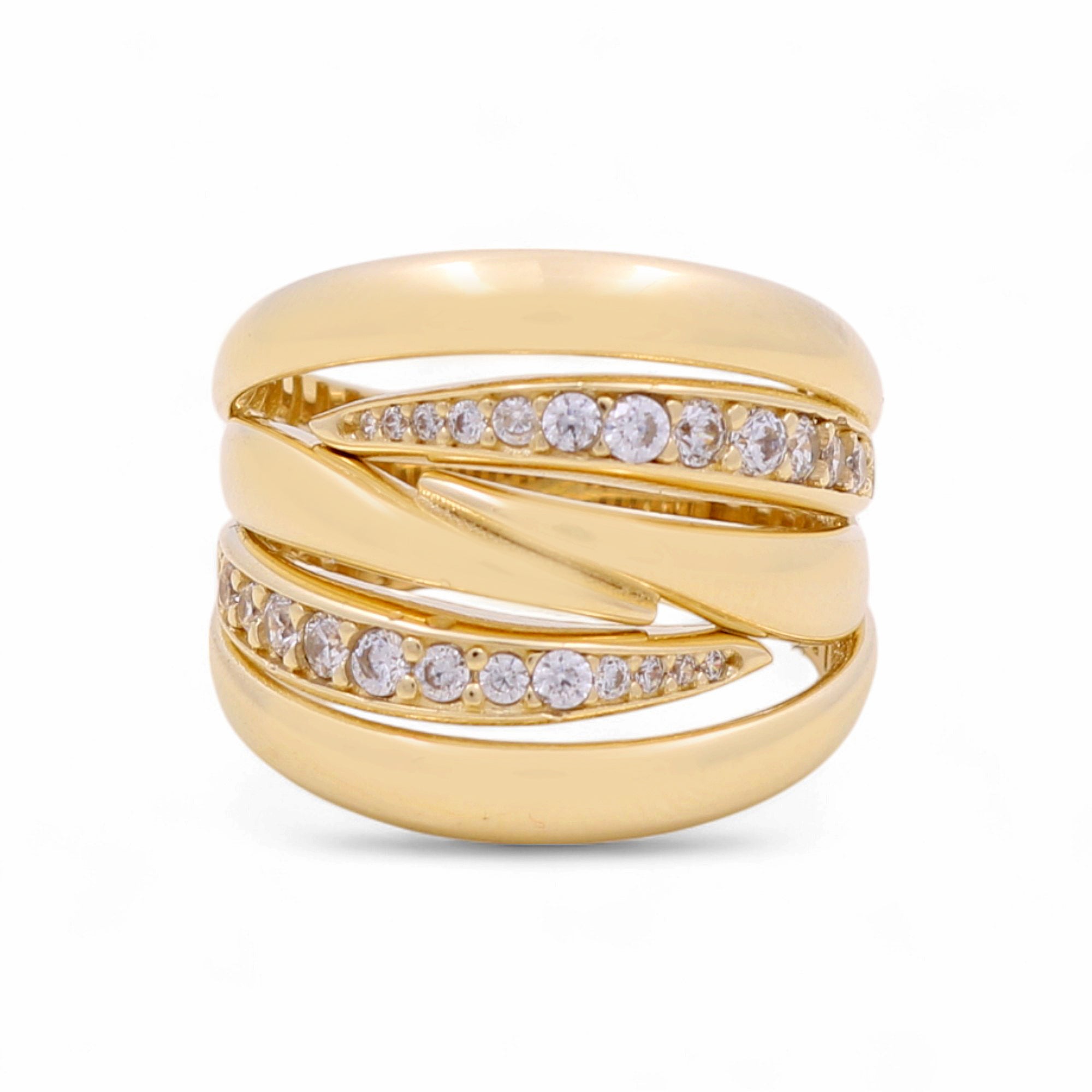14K Yellow Gold Fashion with Cz Women's Ring Miral Jewelry