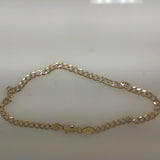 Two Tone White/Yellow 14 Karat Diamond Cut Curb Bracelet Length 7.5 Weight: 3 MM: 2.9