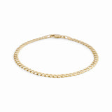 14K Yellow Gold Curb Bracelet Women's