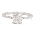 White Gold 14K Round Diamond Bridal Engagement Ring Miral Jewelry