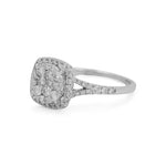 14K White Gold Bridal Woman Ring with Diamonds Miral Jewelry
