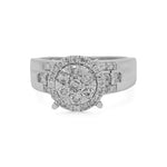 14K White Gold Bridal Woman Ring with Round Diamonds Miral Jewelry