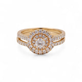 14K Yellow Gold Round Diamond Bridal with 1.23Tw  Round Diamonds