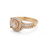 14K Yellow Gold Round Diamond Bridal with 1.23Tw  Round Diamonds