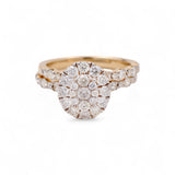 14K Yellow Gold Oval Diamond Bridal with 1.76Tw  Round Diamonds