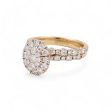 14K Yellow Gold Oval Diamond Bridal with 1.76Tw  Round Diamonds
