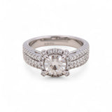14K White Gold Round Diamond Bridal with 1.05Tw  Round Diamonds