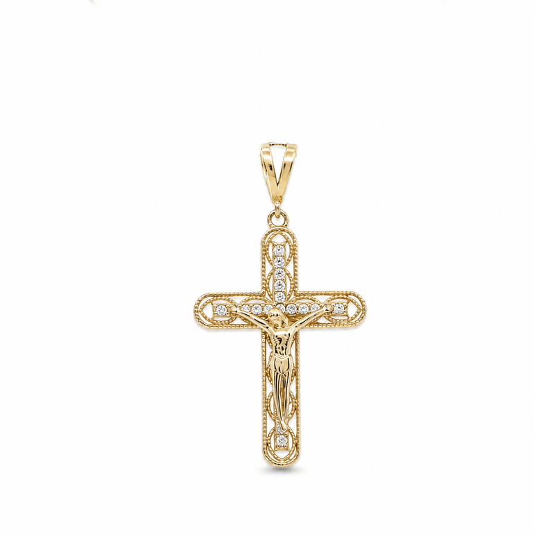 10K Crucifix Pendant - Miral Jewelry
