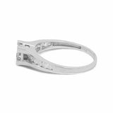 10K White Gold Bridal Woman Ring with Diamonds - Miral Jewelry
