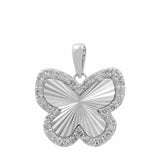10k White Gold Diamond Butterfly Women's Pendant - Miral Jewelry