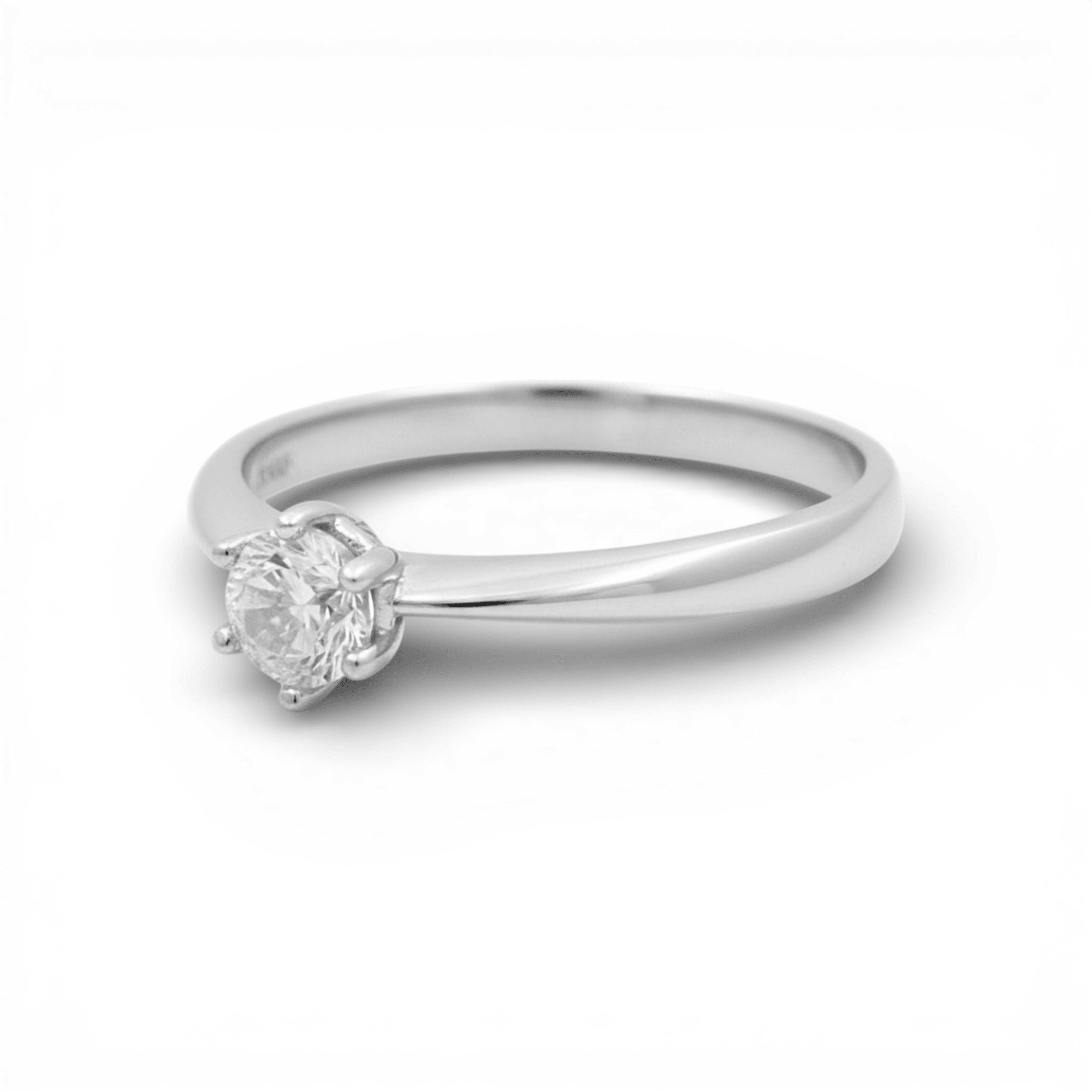 10K White Gold Engagement with CZ Fashion Women's Ring - Miral Jewelry