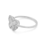 10K White Gold Fashion Butterfly Diamond Women's Ring - Miral Jewelry