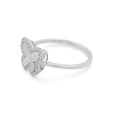 10K White Gold Fashion Butterfly Diamond Women's Ring - Miral Jewelry