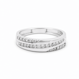 10k White Gold Pear 3 Pieces Diamond with 1.50Tw Round Diamonds - Miral Jewelry