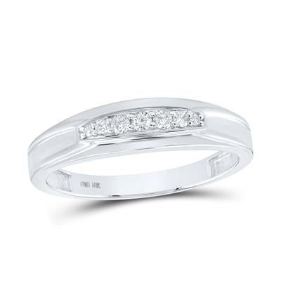 10k White Gold Trio 3 Pieces Set with 0.50Tw Round Diamonds - Miral Jewelry