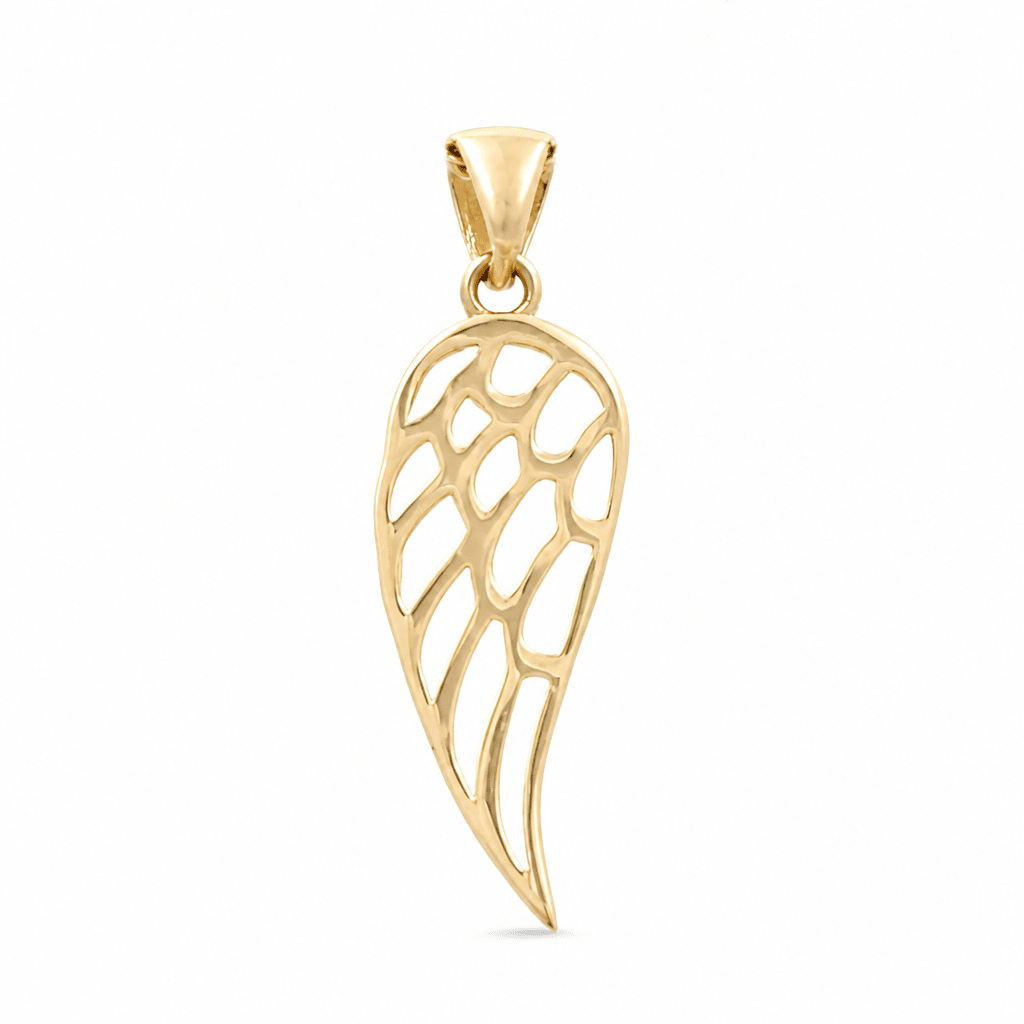 10K Yellow Gold Open Angel Wing Pendant