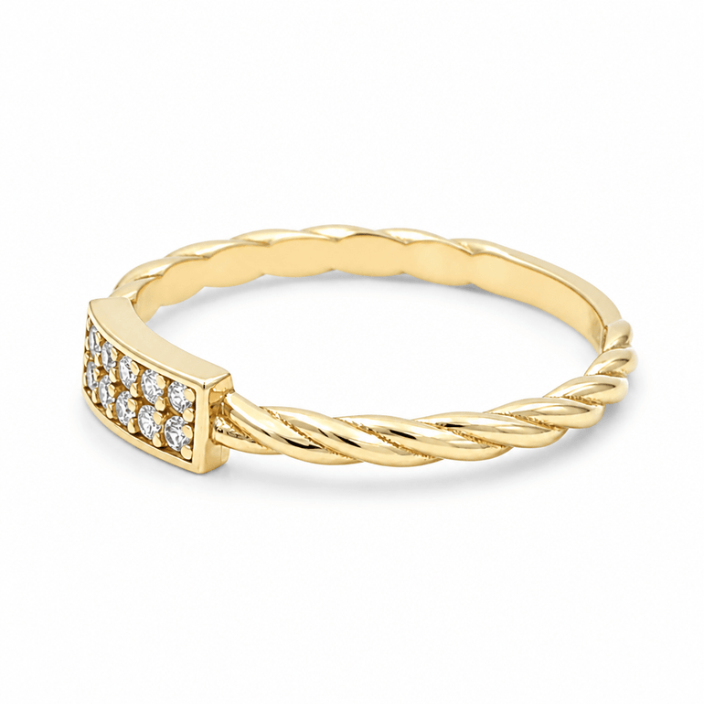 10K Yellow Gold Band Fashion Women's Ring - Miral Jewelry