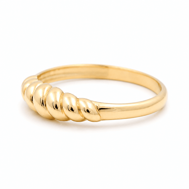 10K Yellow Gold Band Fashion Women's Ring - Miral Jewelry