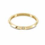 10K Yellow Gold Band Fashion Women's Ring - Miral Jewelry