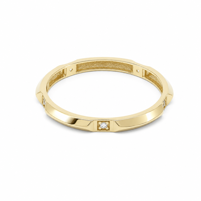 10K Yellow Gold Band Fashion Women's Ring - Miral Jewelry