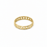 10K Yellow Gold Band Fashion Women's Ring - Miral Jewelry