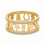 10K Yellow Gold Band Fashion Women's Ring - Miral Jewelry