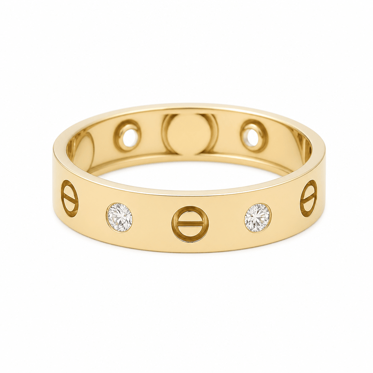 10K Yellow Gold Band Fashion Women's Ring - Miral Jewelry