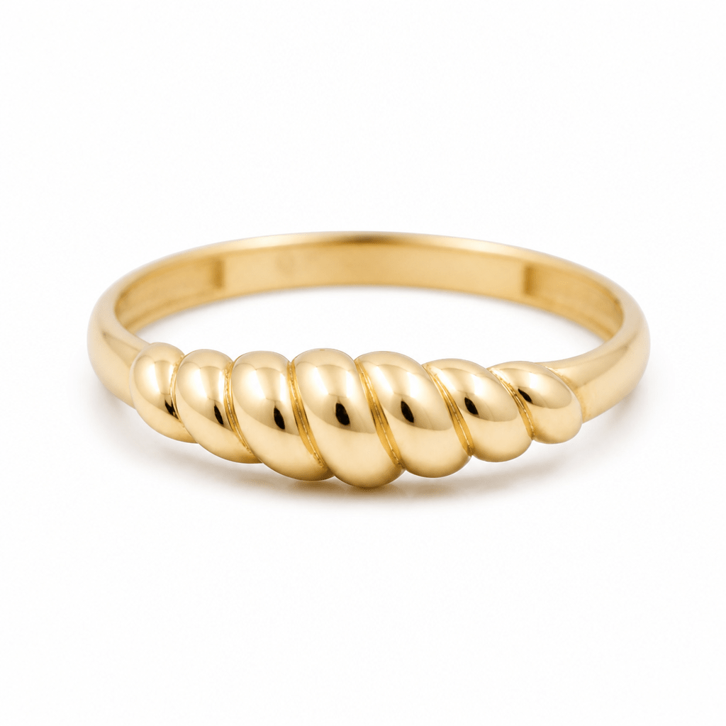 10K Yellow Gold Band Fashion Women's Ring - Miral Jewelry