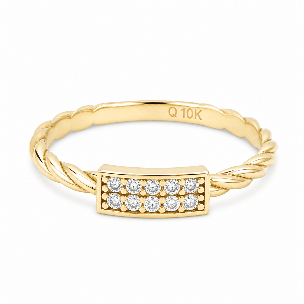 10K Yellow Gold Band Fashion Women's Ring - Miral Jewelry