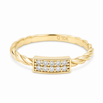 10K Yellow Gold Band Fashion Women's Ring - Miral Jewelry