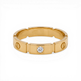 10K Yellow Gold Band Wedding Band - Miral Jewelry