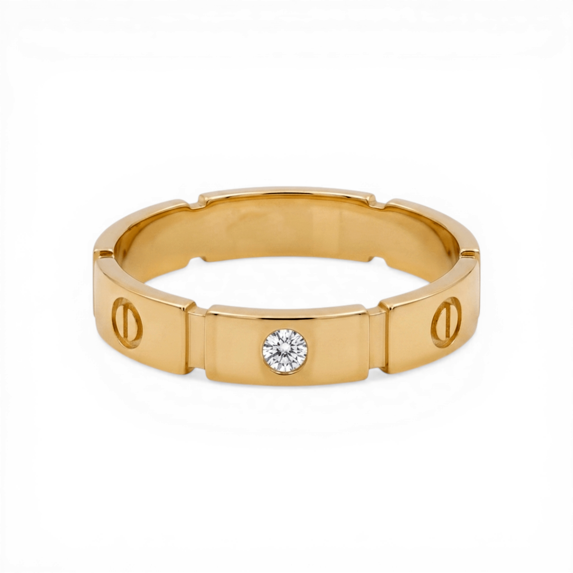 10K Yellow Gold Band Wedding Band - Miral Jewelry