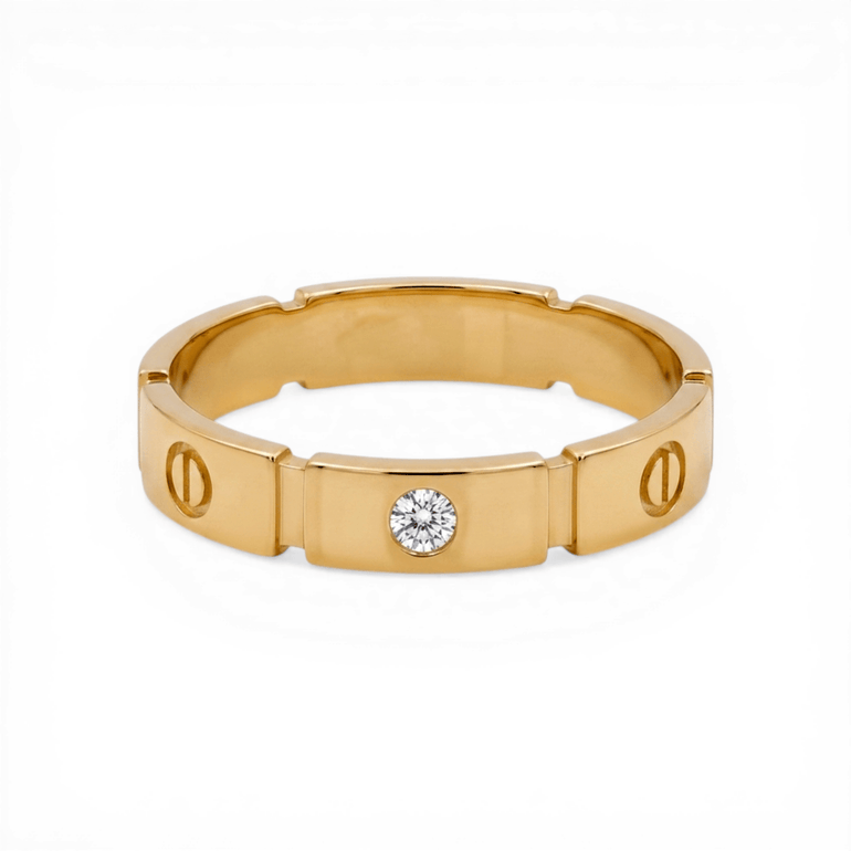 10K Yellow Gold Band Wedding Band - Miral Jewelry