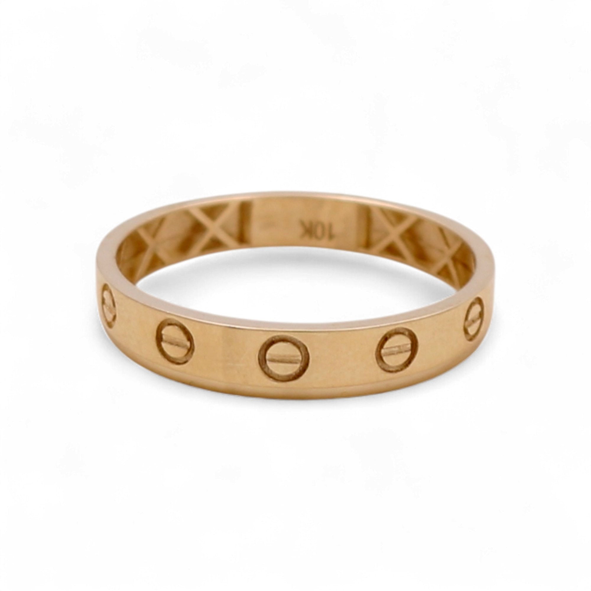 10K Yellow Gold Band Wedding Band - Miral Jewelry