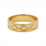 10K Yellow Gold Band Wedding Band - Miral Jewelry