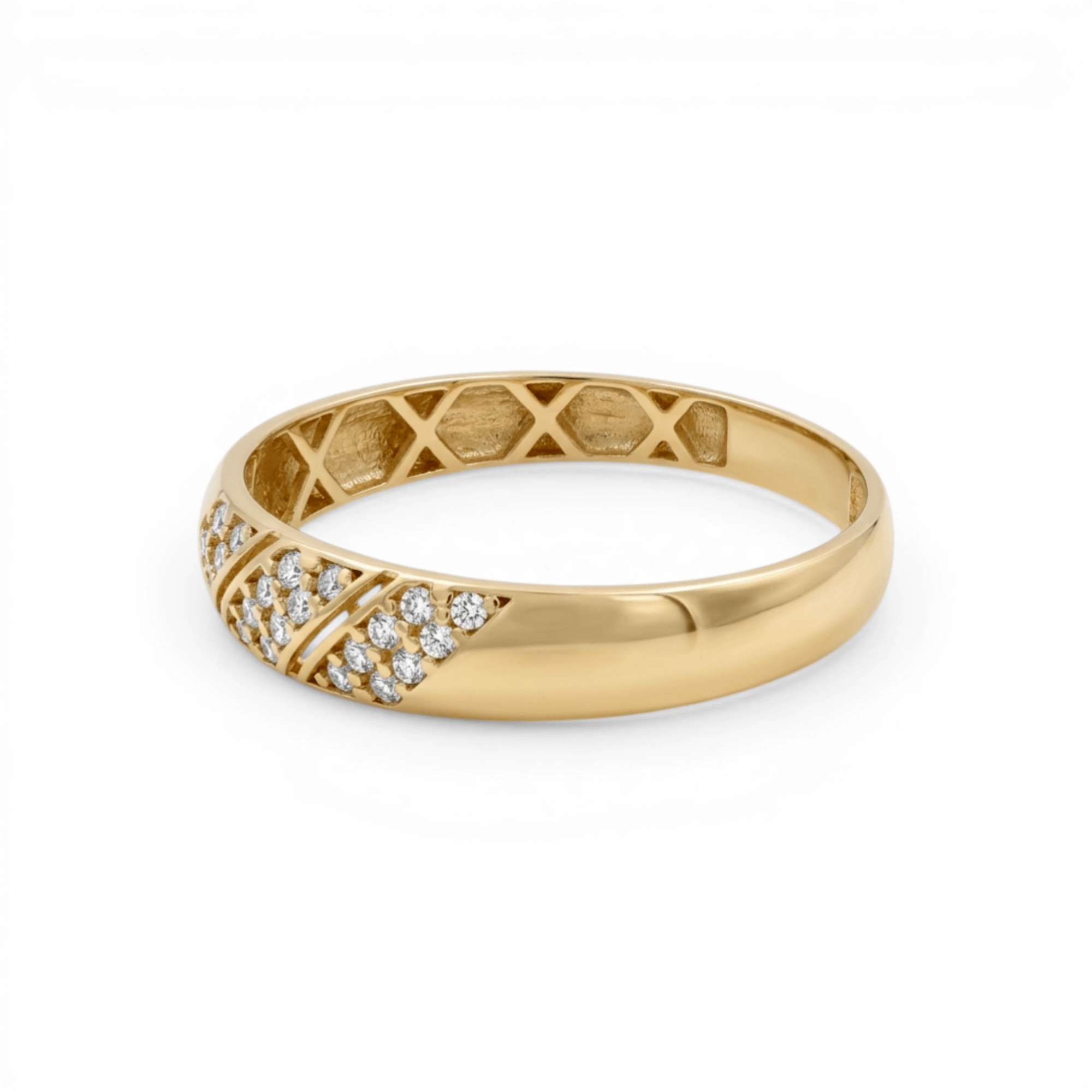 10K Yellow Gold Band Wedding Band - Miral Jewelry