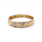 10K Yellow Gold Band Wedding Band - Miral Jewelry