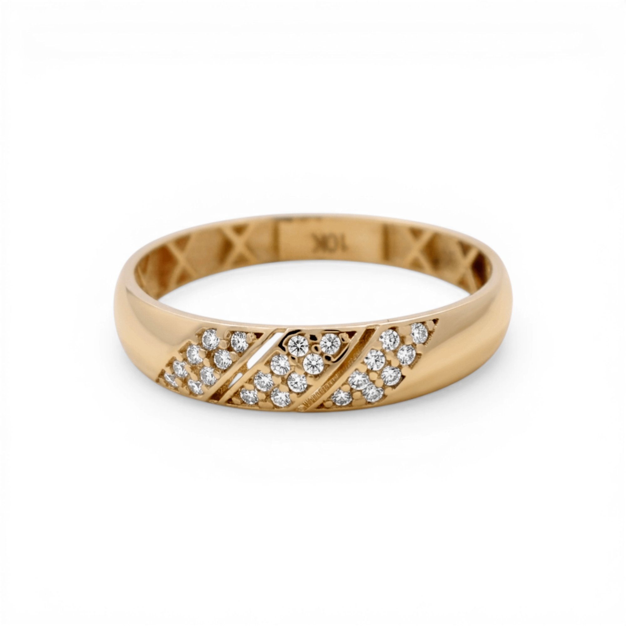 10K Yellow Gold Band Wedding Band - Miral Jewelry