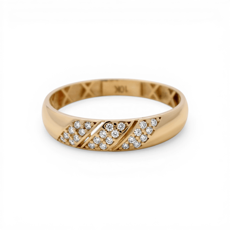 10K Yellow Gold Band Wedding Band - Miral Jewelry