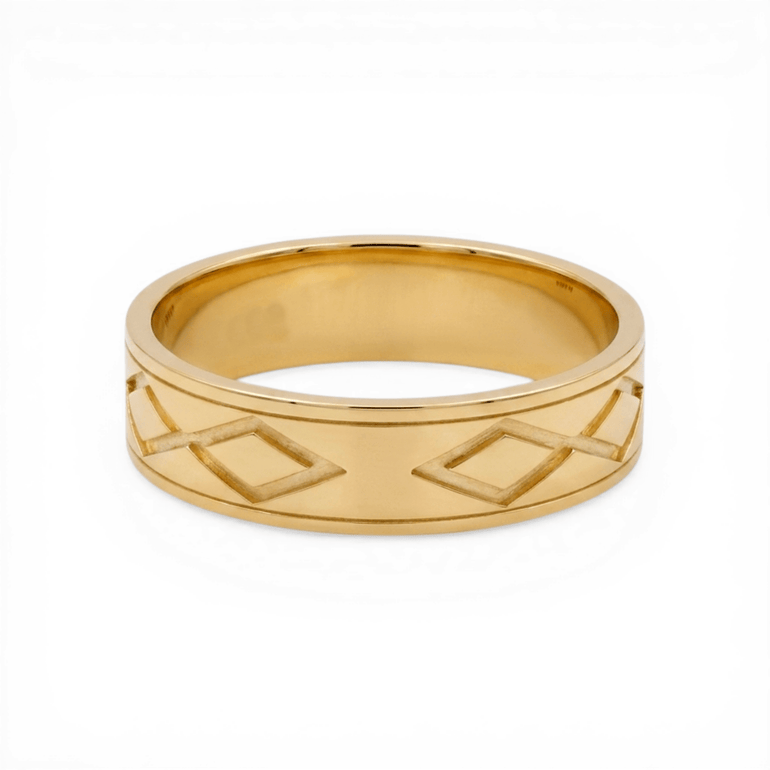 10K Yellow Gold Band Wedding Band - Miral Jewelry