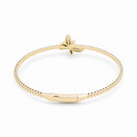 10K Yellow Gold Bangle with Butterfly Women's Bracelet - Miral Jewelry