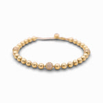 10K Yellow Gold Beads Bracelet - Miral Jewelry