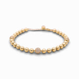 10K Yellow Gold Beads Bracelet - Miral Jewelry