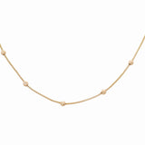 10K Yellow Gold Beads Chain 18" - Miral Jewelry