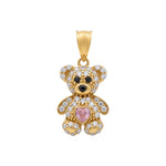 10K Yellow Gold Bear Pendant - Miral Jewelry