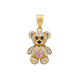 10K Yellow Gold Bear Pendant - Miral Jewelry