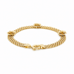 10K Yellow Gold Bismark Roses Bracelet Women's - Miral Jewelry