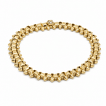 10K Yellow Gold Bold Link Bracelet – 8mm - Miral Jewelry