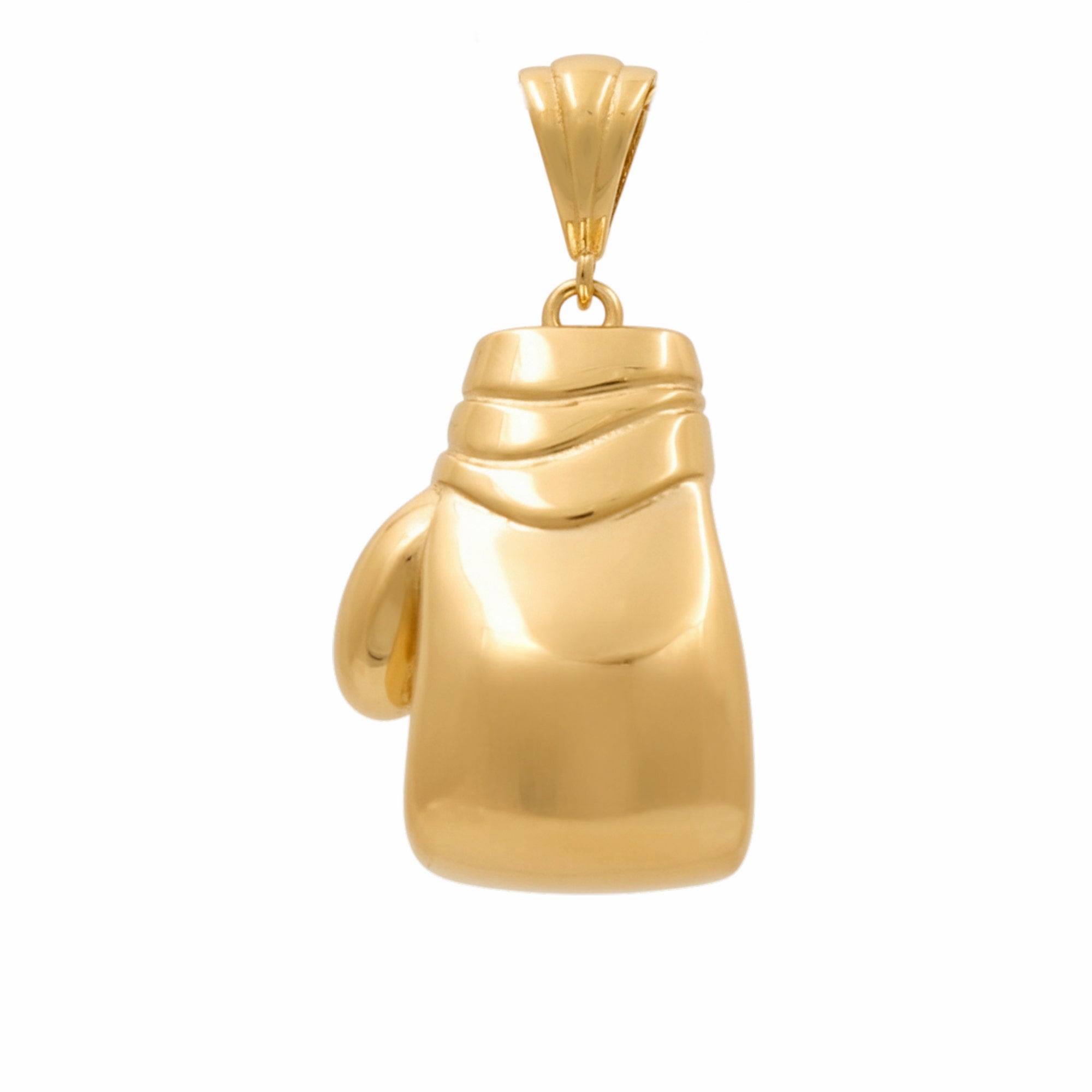 10K Yellow Gold Boxing Glove Pendant - Miral Jewelry